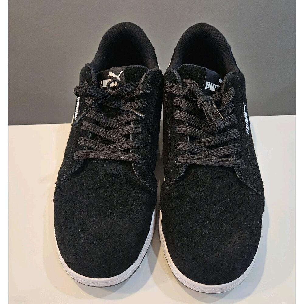 Puma Smash V2 Black White Suede Leather Shoes Sneakers Size 12 - Picture 5 of 11